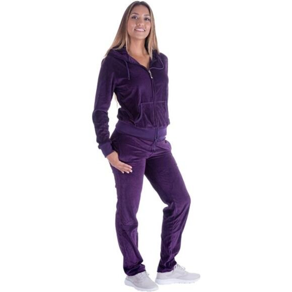 Tracksuit for Women Set 2 Piece Joggers Velour Jogging Sweat Outfits - Picture 3 of 7